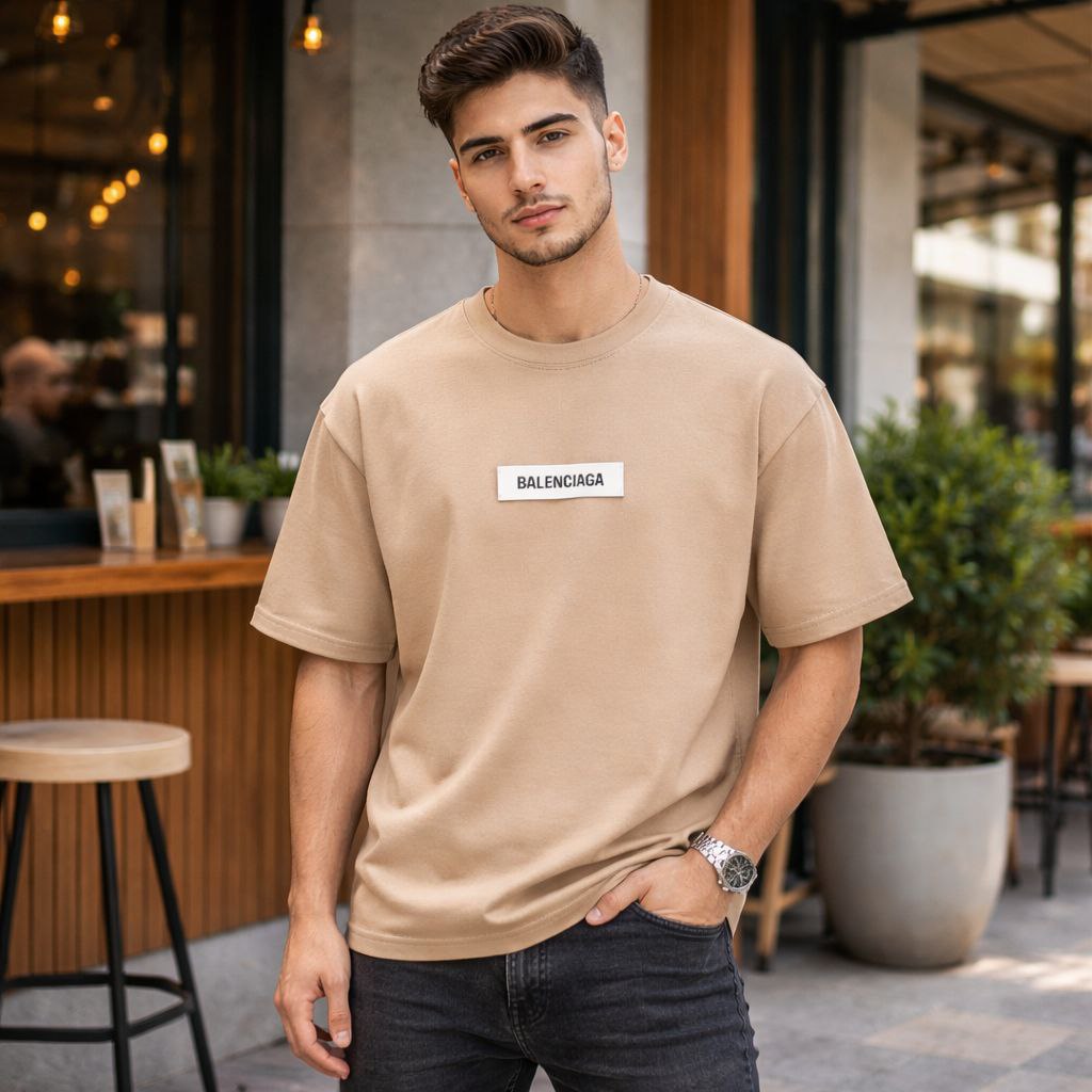 تیشرت مراکشی کبریتی نسکافه ای بالنسیاگا